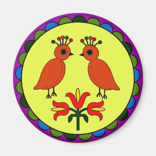 Hex Sign 2 birds Magnet
