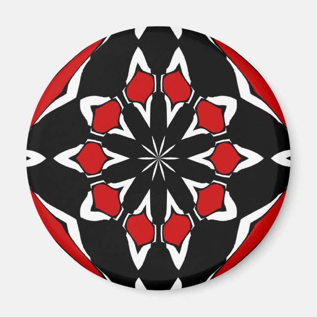Hex Sign Red Black Magnet (Front)