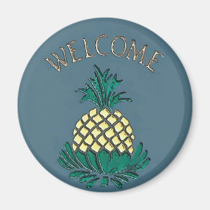 Hex Sign Welcome Pineapple Magnet