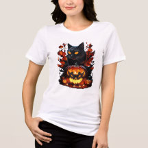 Hex, the Halloween black cat T-shirt