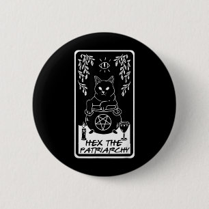 Hex The Patriarchy Feminist Witch Halloween Witch 6 Cm Round Badge
