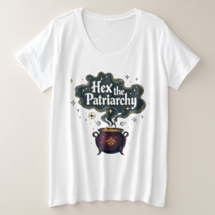 Hex the Patriarchy - Feminist Witchy Aesthetic Plus Size T-Shirt