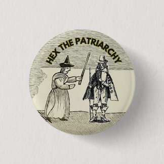Hex the patriarchy fun feminism button badge