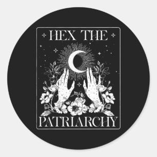 Hex The Patriarchy Halloween Feminist Witch Classic Round Sticker