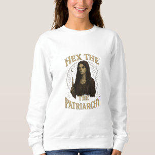 Hex the Patriarchy – Wiccan Witch Illustration  Sweatshirt