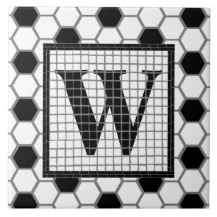 Hex Tile Print Monogram