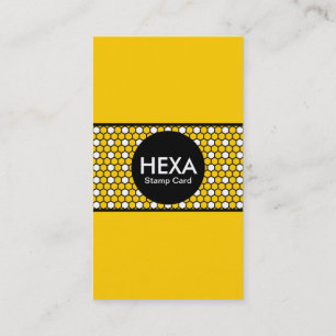 hexa stamp card (colour customisable)