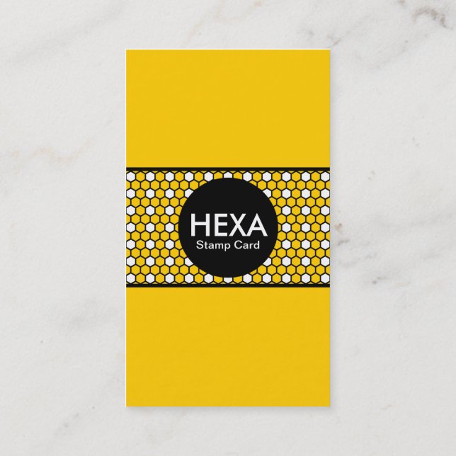 hexa stamp card (colour customisable) (Back)