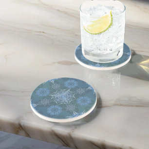 Hexa triangles yantra petals inscription coaster