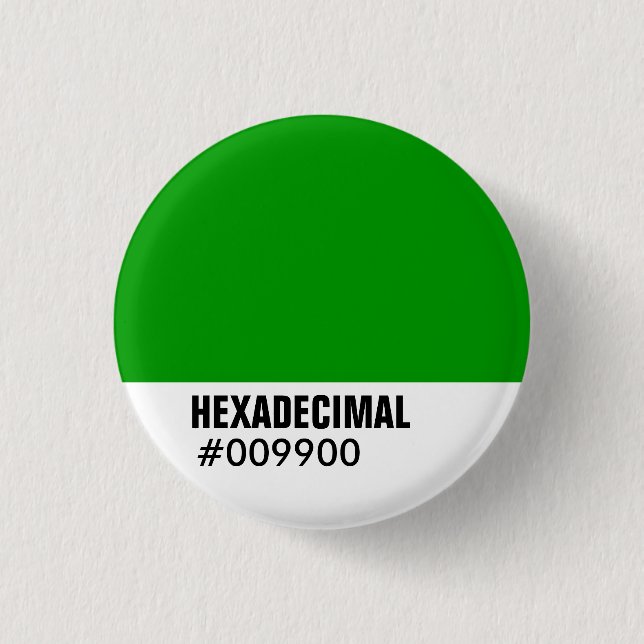 HEXADECIMAL Colour Template 3 Cm Round Badge (Front)