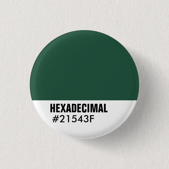 HEXADECIMAL Colour Template - Customised 3 Cm Round Badge (Front)