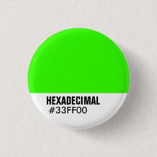 HEXADECIMAL Colour Template - Customised 3 Cm Round Badge