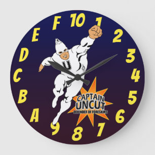Hexadecimal Superhero Geek Large Clock