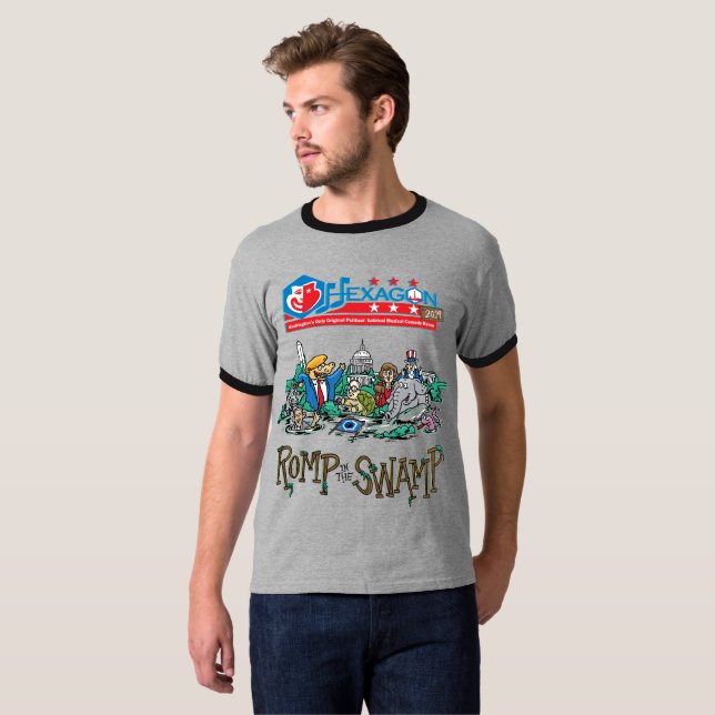 Hexagon 2019: Romp in the Swamp Ringer Shirt (Front Full)