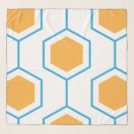 Hexagon abstract geometrical pattern in orange blu scarf<br><div class="desc">Hexagon abstract geometrical pattern</div>