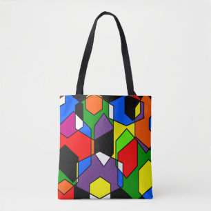 Hexagon Bauhaus Tote Bag