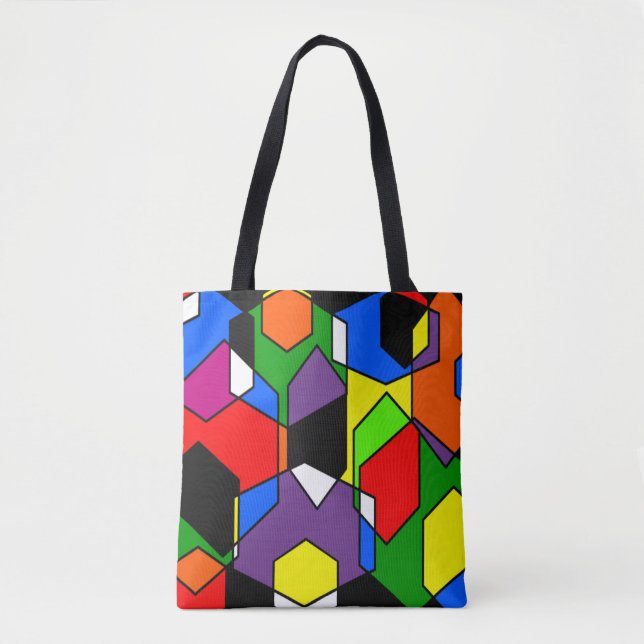 Hexagon Bauhaus Tote Bag (Front)