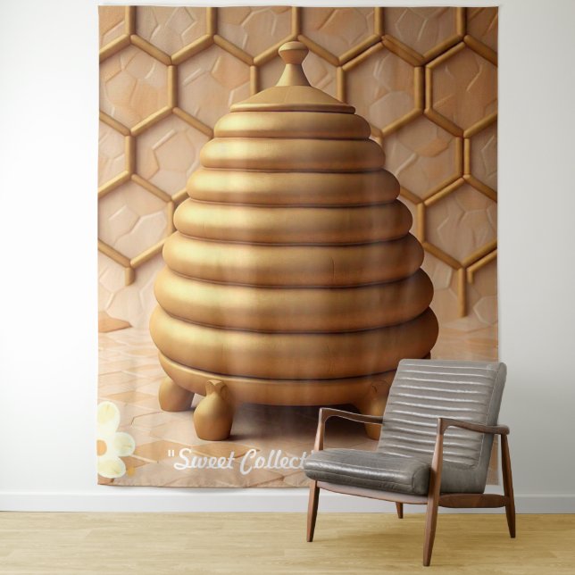"Hexagon Beauty Unites" Tapestry (In Situ)