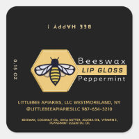 HEXAGON Beeswax Peppermint LIP GLOSS with BEE