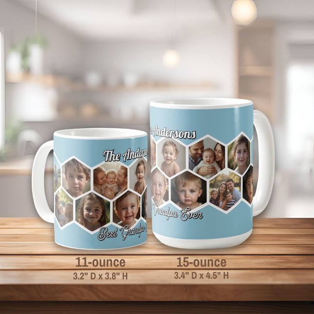 Hexagon Family Photo Collage Coffee Mug (Creator Uploaded)