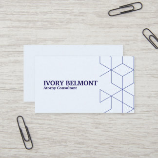 Hexagon geometric corner border business card