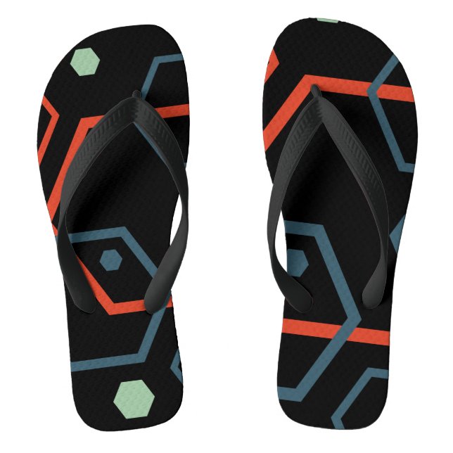Hexagon Geometric Pattern   Jandals (Footbed)