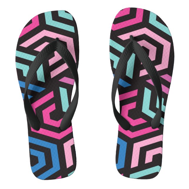 Hexagon Geometric Pattern        Jandals (Footbed)
