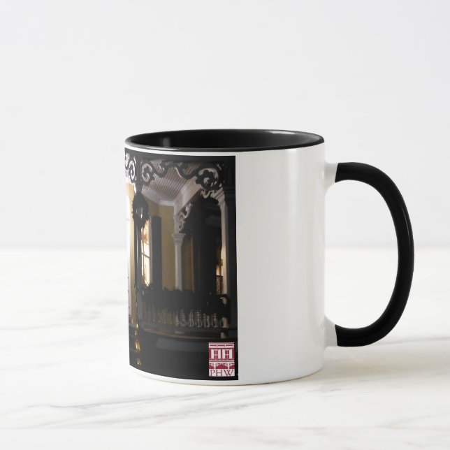 Hexagon House Porch at Night Mug (Right)