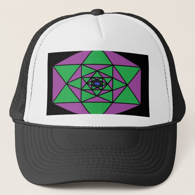 Hexagon Mandala Trucker Hat (Front)