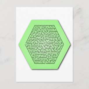 Hexagon Maze Postcard