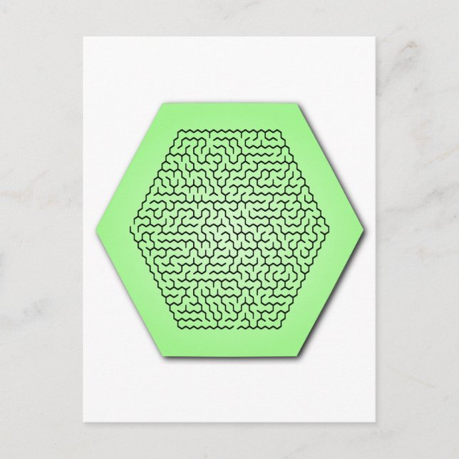 Hexagon Maze Postcard (Front)