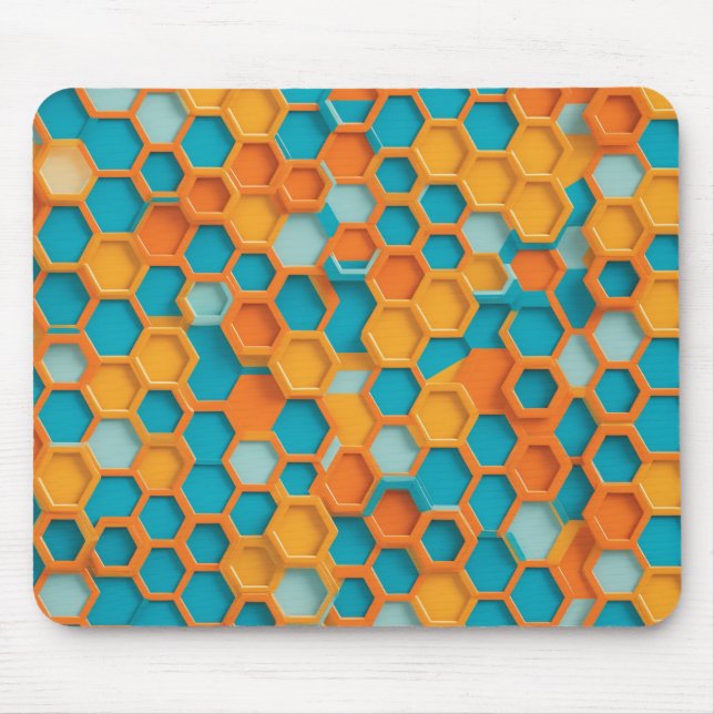 Hexagon modern mouse pad (Front)