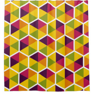 Hexagon Pattern 01 Shower Curtain