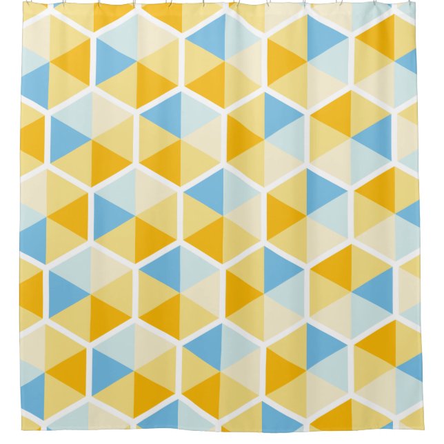 Hexagon Pattern 03 Shower Curtain (Front)