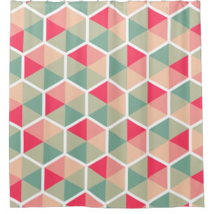 Hexagon Pattern 04 Shower Curtain