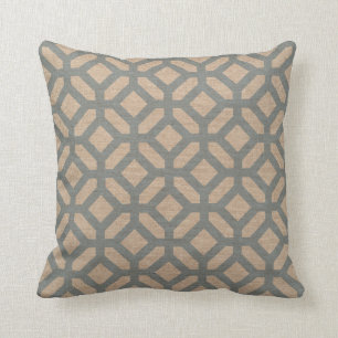 Hexagon Pattern Beach Blue Cushion