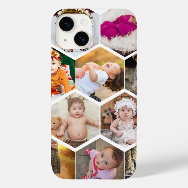 Hexagon Photo Collage Case-Mate iPhone Case (Back)