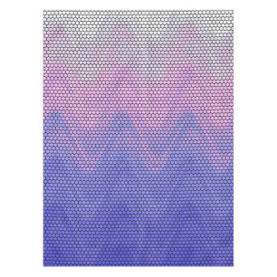 Hexagon Purple Pink Abstract Pattern Tablecloth