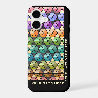 Hexagon Quilt Warm Rainbow IP6 (Personalised)