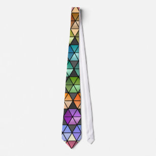 Hexagon Quilt (Warm Rainbow) Tie