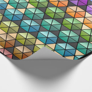 Hexagon Quilt (Warm Rainbow) v2 Wrapping Paper