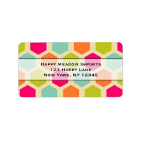 Hexagon Shapes in Vintage Colours Pattern