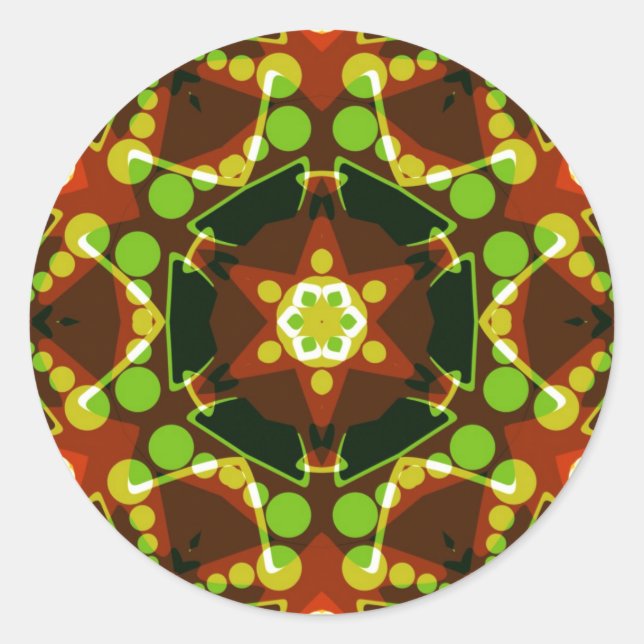 Hexagon Star Geometric Art Sticker (Front)