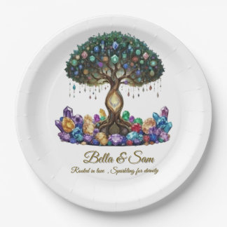 Hexagon wedding invitation coaster paper plate