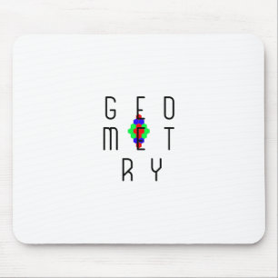 Hexagonal Geometry Optical Illusion Puzzle Art Mouse Pad