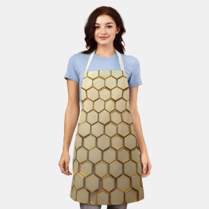 hexagonal grids clean and modern apron