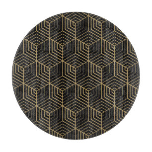 Hexagonal Harmony: Art Deco Elegance Cutting Board