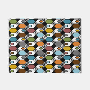 Hexagons and Starbursts Doormat