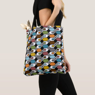 Hexagons and Starbursts Tote Bag