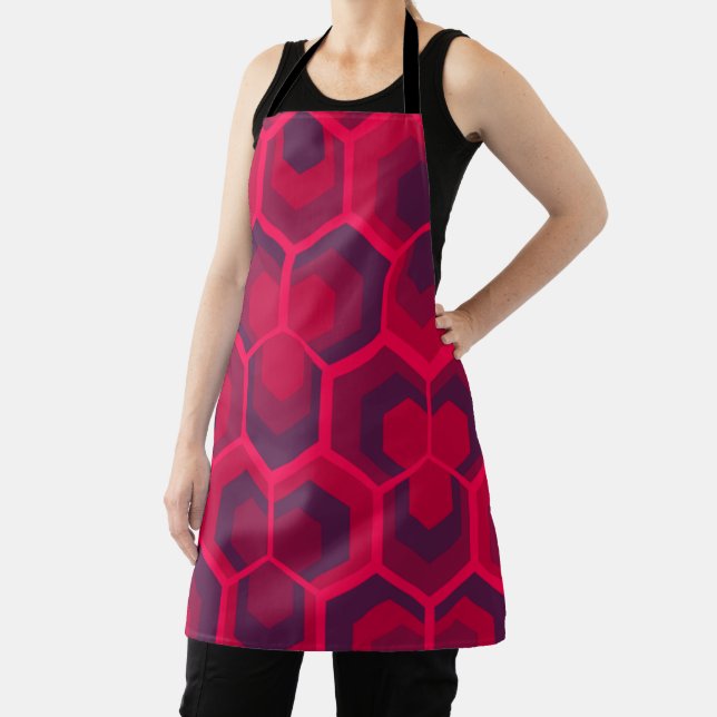 Hexagons Flowers  Apron (Insitu)